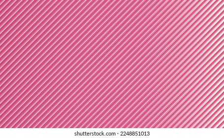 Abstract pastel stripe background with diagonal lines. Concept of pink gradient cover wallpaper with line effect. Vector illustration for design.