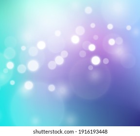 Abstract Pastel teal lilac blue gradient background  Blurred light backdrop and bokeh effect  Vector illustration for your graphic design  banner  poster  website