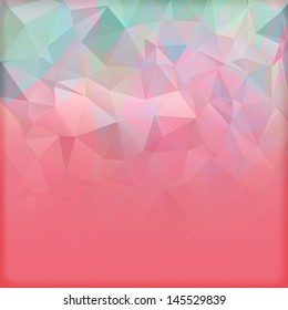 Abstract pastel triangle background. Vector Illustration.