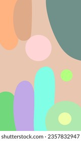 Abstract pastel vector illustration of wall design, wallpaper, cover, print.