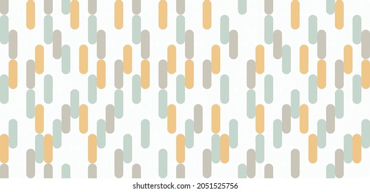 Abstract pastel vertical rounded lines pattern seamless on white background. Trendy simple cute style geometric shapes element. Minimal texture design. Suit for wrapping paper, wallpaper, printing