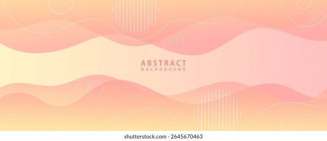 Abstractas fondo ondulado pastel en colores melocotón y rosa con Gradientes suaves y diseño moderno