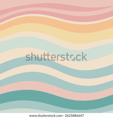 Abstract Pastel Wavy Lines design art