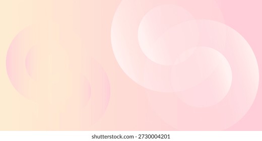 Abstractas fondo amarillo pastel y rosa con círculos.