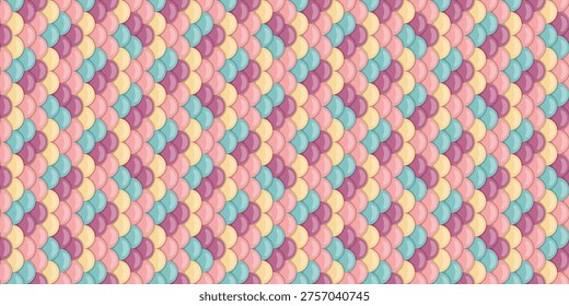 Abstract pasteltoned scale pattern.  Perfect for whimsical backgrounds, textile designs, or branding projects needing a touch of playful elegance.