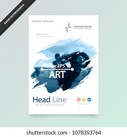 Abstract patch brochure cover design. Black info data banner frame. Techno title sheet model set. Modern vector front page art. Urban city blurb texture. Orange citation figure icon. Ad flyer text