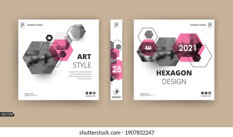 Abstract patch brochure cover design. Black info data banner frame. Techno title sheet model set. Modern vector front page art. Urban city blurb texture. Pink citation figure icon. Ad flyer text
