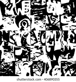 Abstract patchwork pattern