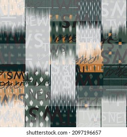 abstract patchwork pattern on textures background
