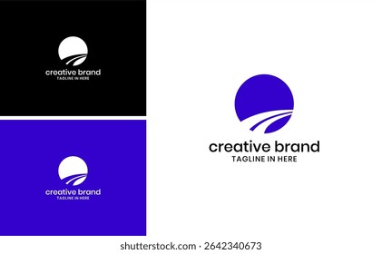 Caminho abstrato Caminho Caminho Logotipo Design com estrada Crescimento dos negócios Sucesso Liderança Jornada de carreira Desenvolvimento Transporte Projeto de infraestrutura e marca Identidade modelo