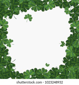 Abstract patrick day background with clover. Vector illustration
