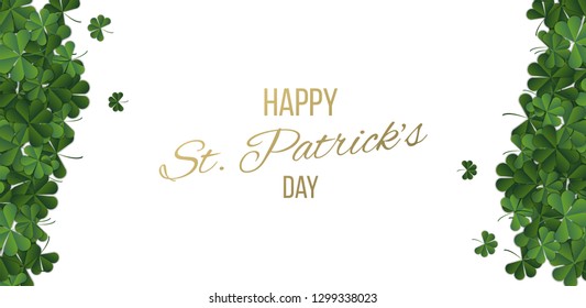 Abstract patrick day background with clover. Vector illustration