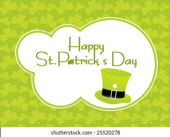 abstract patrick's day art with hat