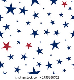 Abstract patriotic background with national flag colors for USA holidays. Illustration perfect for invitation, postcard or greeting card.