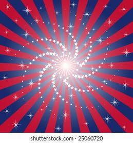 Abstract Patriotic Burst Background