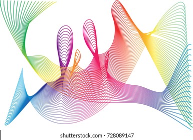 Abstract patter rainbow line background,EPS10