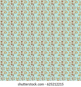 Abstract pattern in Arabian style. Beige and orange texture. Graphic modern pattern. Seamless vector background.