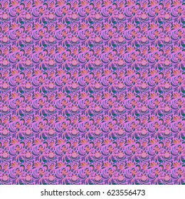 Abstract pattern in Arabian style. Graphic modern pattern. Seamless vector background. Green, violet and pink texture.