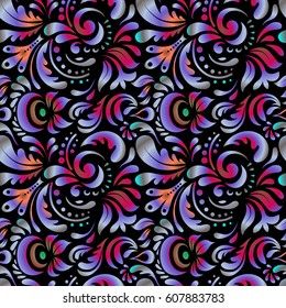 Abstract pattern in Arabian style. Multicolor texture. Graphic modern pattern. Seamless vector background.