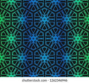 Abstract pattern in Arabian style. Seamless vector background. Tribal Ethnic Arabic, Indian, Motif. For Interior Design, Wallpaper.