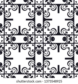 Abstract pattern in arabian style. Seamless vector background. Graphic modern art deco pattern