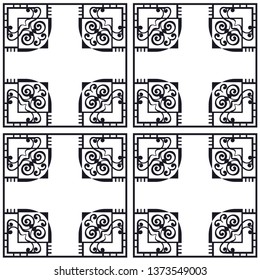 Abstract pattern in arabian style. Seamless vector background. Graphic modern art deco pattern