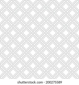 Abstract pattern in Arabian style. Seamless vector background. Gray and white texture.