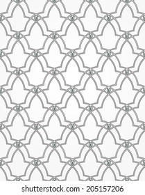Abstract pattern in Arabian style. Seamless vector background. Gray and white texture.