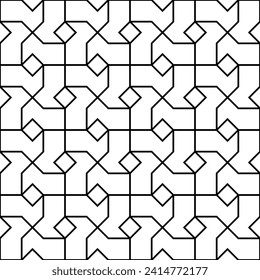 Abstract pattern in Arabian style. Seamless vector background. Black and white Graphic modern pattern.