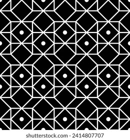 Abstraktes Muster im arabischen Stil. Nahtloser Hintergrund. Schwarz-Weiß-Muster. Grafisches modernes Muster