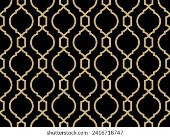 Abstract pattern in Arabian style. Seamless geometric vector background.