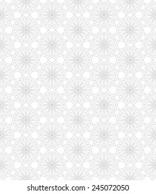 Abstract pattern in Arabian style. Seamless vector background. Gray and white texture.