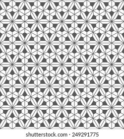 Abstract pattern in Arabian style. Seamless vector background. Black and white texture.