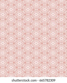 Abstract pattern in Arabian style. Seamless vector background. Beige and white texture. Graphic modern pattern.