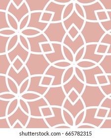 Abstract pattern in Arabian style. Seamless vector background. Beige and white texture. Graphic modern pattern.