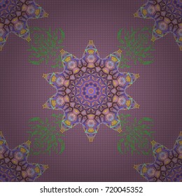Abstract pattern in Arabian style. Seamless vector background. Pink, yellow and violet texture. Graphic modern pattern.