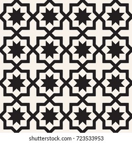 Abstract pattern in Arabian style. Seamless vector background. black and white texture. Graphic modern pattern.