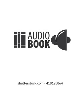 Abstract pattern audiobooks logo. Illustration vector icon