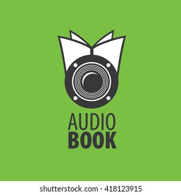 Abstract pattern audiobooks logo. Illustration vector icon