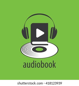 Abstract pattern audiobooks logo. Illustration vector icon