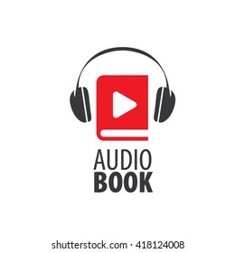 Abstract pattern audiobooks logo. Illustration vector icon
