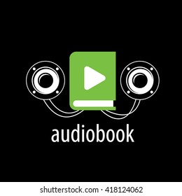 Abstract pattern audiobooks logo. Illustration vector icon