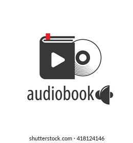 Abstract pattern audiobooks logo. Illustration vector icon