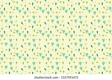 abstract pattern of autumn, spring or summer leaves vector illustration