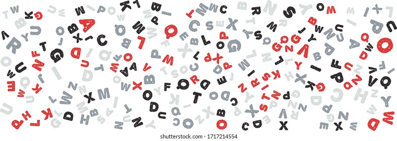 Abstract pattern background. Alphabet pattern background for wide banner. Vector illustration design for presentation, banner, cover, web, flyer, card, poster, wallpaper, texture, slide, and magazine