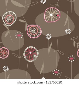 abstract pattern background autumn flowers circles