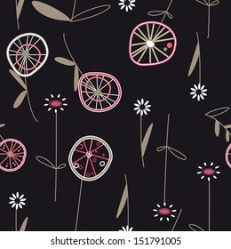 abstract pattern background autumn flowers circles