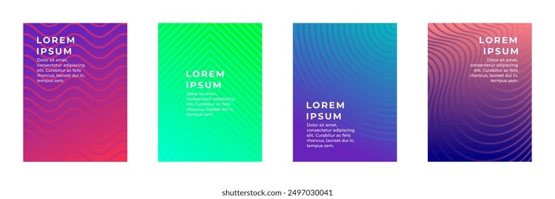 Abstract pattern background with bright lines in purple, red, blue, and green. Perfect for business brochure covers and dynamic banner posters. High-quality vector design for professional use.