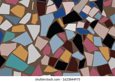 Abstract pattern background of broken tiles. 