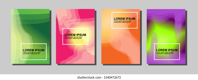 abstract pattern background for business brochure cover designs. Green, Pink, Orange, Purple Vector Banner Template